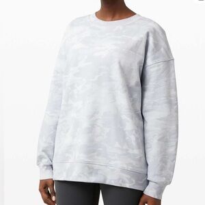 LULULEMON ALPINE CAMO OVERSIZED SWEATSHIRT SZ 10